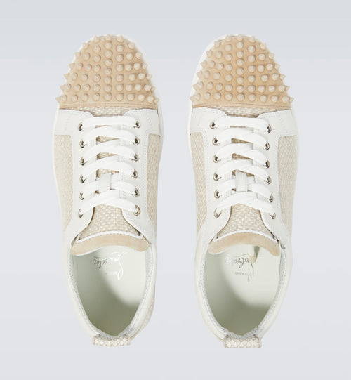 CHRISTIAN LOUBOUTIN Louis Junior Spikes Canvas Sneakers
