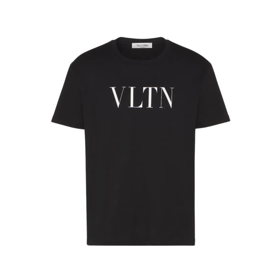 VALENTINO Men's Black T-shirt with VLTN logo