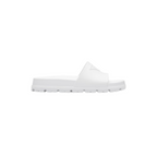 Sandali Slider Prada Donna in Gomma Bianca