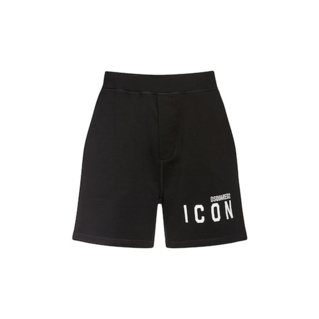 Shorts DSQUARED2 Uomo con logo ICON In felpa di cotone